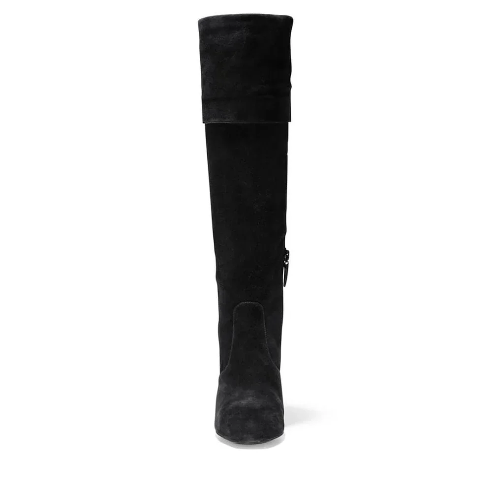 NWT Size 7.5 Cole Haan Black Tess Suede Cuff Boot